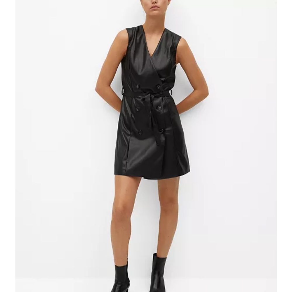 Women's Faux-Leather Dress